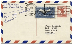 Hunter S. Thompson 1965 Letter With Handwritten Annotations -- Thompson References His Hell's Angels Book: ''...Pressure is building up on the book and I'll have to go at a huge pace...''